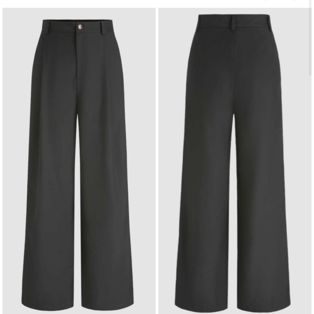 NWT Cider Solid Straight Leg Trousers black XL